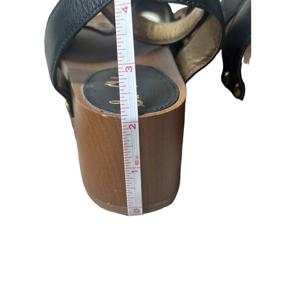 Sam Edelman Women’s Leopard Wood Platform Wedge Sandals Size 8 - Picture 8 of 10